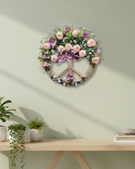 Artificial Floral Peace Symbol Wall Decor 12 Inch x 12 Inch
