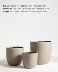 Pota Fiberglass Planter – Grey Beige