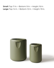 Cool Fiberglass Planter – Olive Green