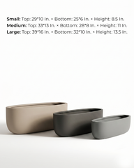 Boat Fiberglass Planter – Matte Grey