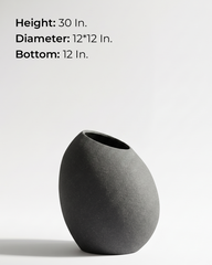 Patato-C Fiberglass Planter – Grey Granite | Sculptural Vertical Statement
