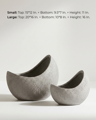 Eggo Fiberglass Planter – Sculptural Stone Finish
