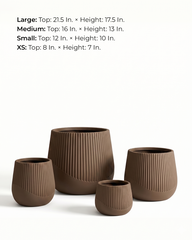 Juniper Fiberglass Planter – Pale Brown