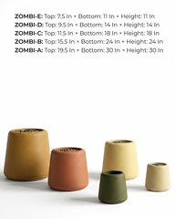 Zombi Fiberglass Planter – Earthy Matte Finish