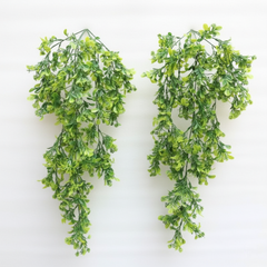 Artificial Hanging Velvet Boxwood Leaf Bush - 2.2 Feet