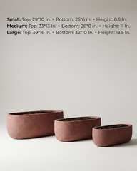 Boat Fiberglass Planter – Terracotta Granite Finish