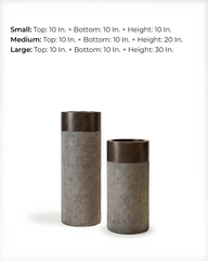 Daisy Fiberglass Planter – Stone Grey