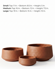 Oak Fiberglass Planter – Terracotta Matt Finish