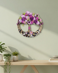 Artificial Floral Tree of Life Wall Decor 12 Inch x 12 Inch