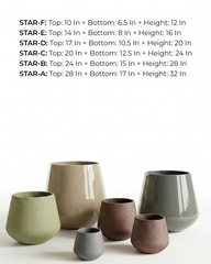 Star Fiberglass Planter – Modern Neutral Finish