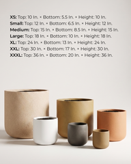 Hollyhock Fiberglass Planter – Textured Modern Finish
