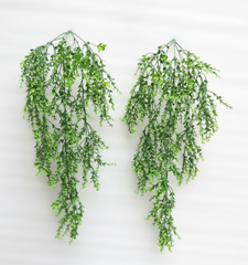 Artificial Hanging Velvet Green Vine Bush - 2.2 Feet