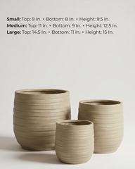 Cone Fiberglass Planter – Yellow Grey Finish