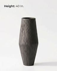 Celeste Flow Fiberglass Planter – Matte Black Textured Finish