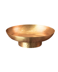 Hammered Metal Urli Bowl with Stand
