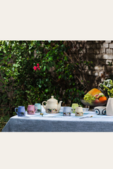 Animal Print Tea Kettle Set with 6 Cups