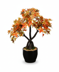 Artificial Autumn Maple Bonsai Tree - 1.3ft