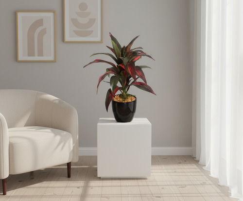 Artificial Red Dracaena Bonsai Tree - 9inch