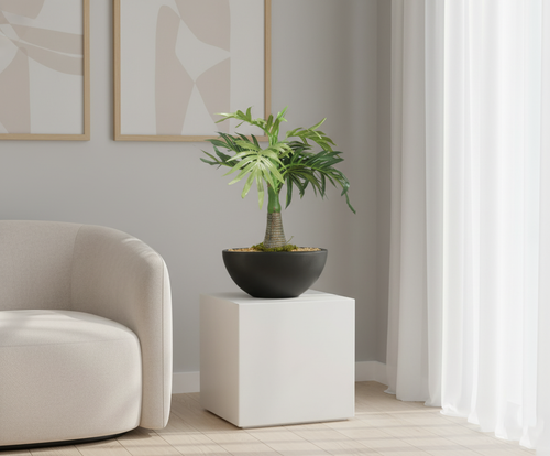 Artificial Palm Leaf Bonsai Tree - 1ft