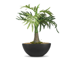 Artificial Palm Leaf Bonsai Tree - 1ft