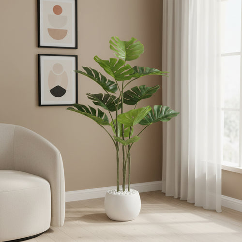 Artificial Statement Green Monstera decor - 4 ft (120 cm)