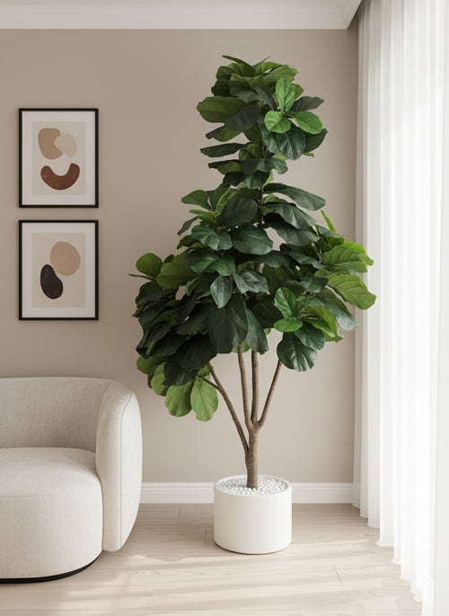 Artificial Rich Jumbo Fiddle Leaf Fig - 9 ft (260 cm)
