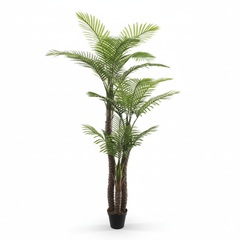 Artificial Refined Areca Palm Date Tree X3 - 7.3 ft (220 cm)