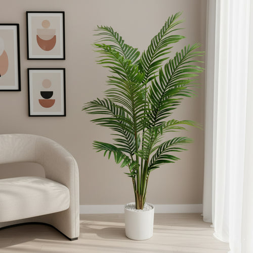 Artificial Indoor Areca Palm Tree - Extra Dense & Lush 120 cm (4ft)