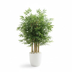Artificial Classic Bamboo Tree with Grey Pot - 135cm (4.5ft)
