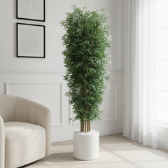 Artificial Artisanal Bamboo Tree with Grey Pot - 270cm (9ft)