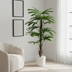Artificial Textured Rhapis Plant Decor - 4.2 ft (128 cm)