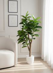 Artificial High-Fidelity Rubber Plant - 5 ft (150 cm)