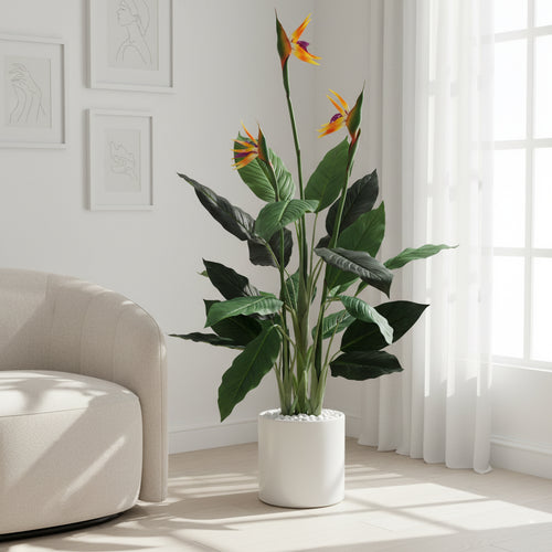 Artificial Leafy Birds of Paradise Flower - 140cm (5ft)