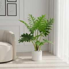 Artificial Matte Cut Leaf Plant - 3 ft (83 cm)