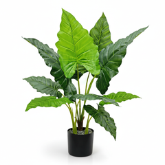 Artificial Leafy Green Caladium Leaf - 3 ft (83 cm)