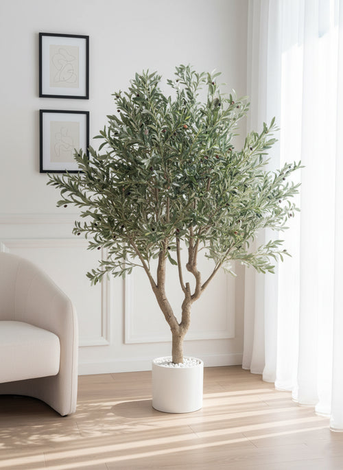 Artificial Designer Olive Fiber Jumbo Tree - 250cm (8.5ft)