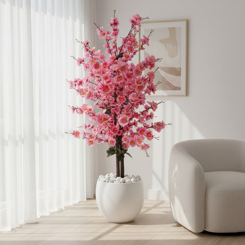 Artificial Light Pink Cherry Blossom Tree 120cm (4ft)