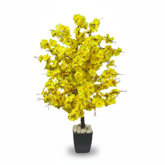 Artificial Yellow Cherry Blossom Tree 120cm (4ft)
