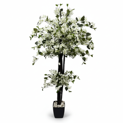 Artificial Wide White Bougainvillea Tree - 165cm (5.6ft)