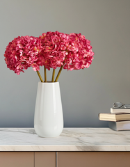 Artificial Hydrangea Flower Sticks (3 Sticks, 50 cm, Purple)