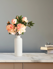 Artificial Peony Flower Spray (65 cm, Pink)