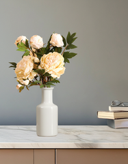 Artificial Peony Flower Spray (65 cm, White)