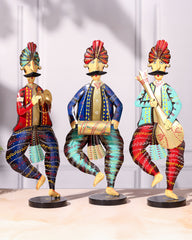 Rajasthani Musicians Trio in Folk Attire