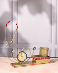 Doctor’s Desk Clock with Pen Stand