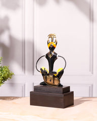 Tribal Musician Figurine with Dholak