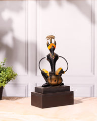 Tribal Musician Figurine with Dholak