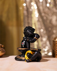 Ganesha with Shivling Idol - Black