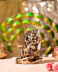 Antique Gold Ganesha on Palm