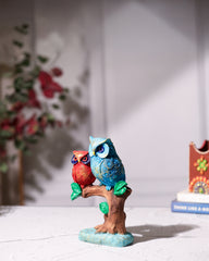 Owl Duo on Tree Branch