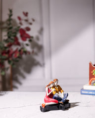 Romantic Couple Sitting Together Statue